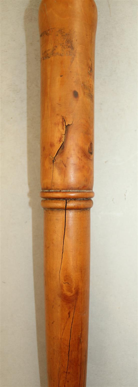 An unusual 19th century lark lure or mirror, 25.5in.
